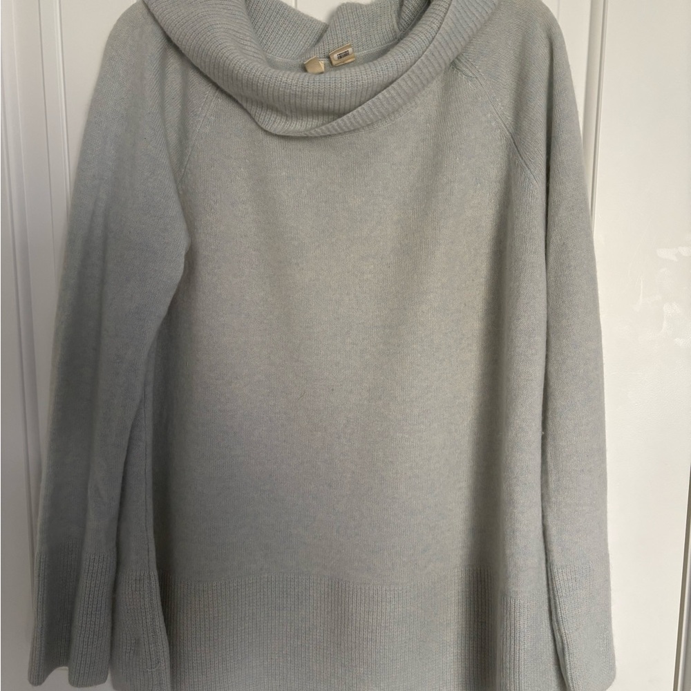 Cashmere Moth Light blue  Cowl Neck Sweater